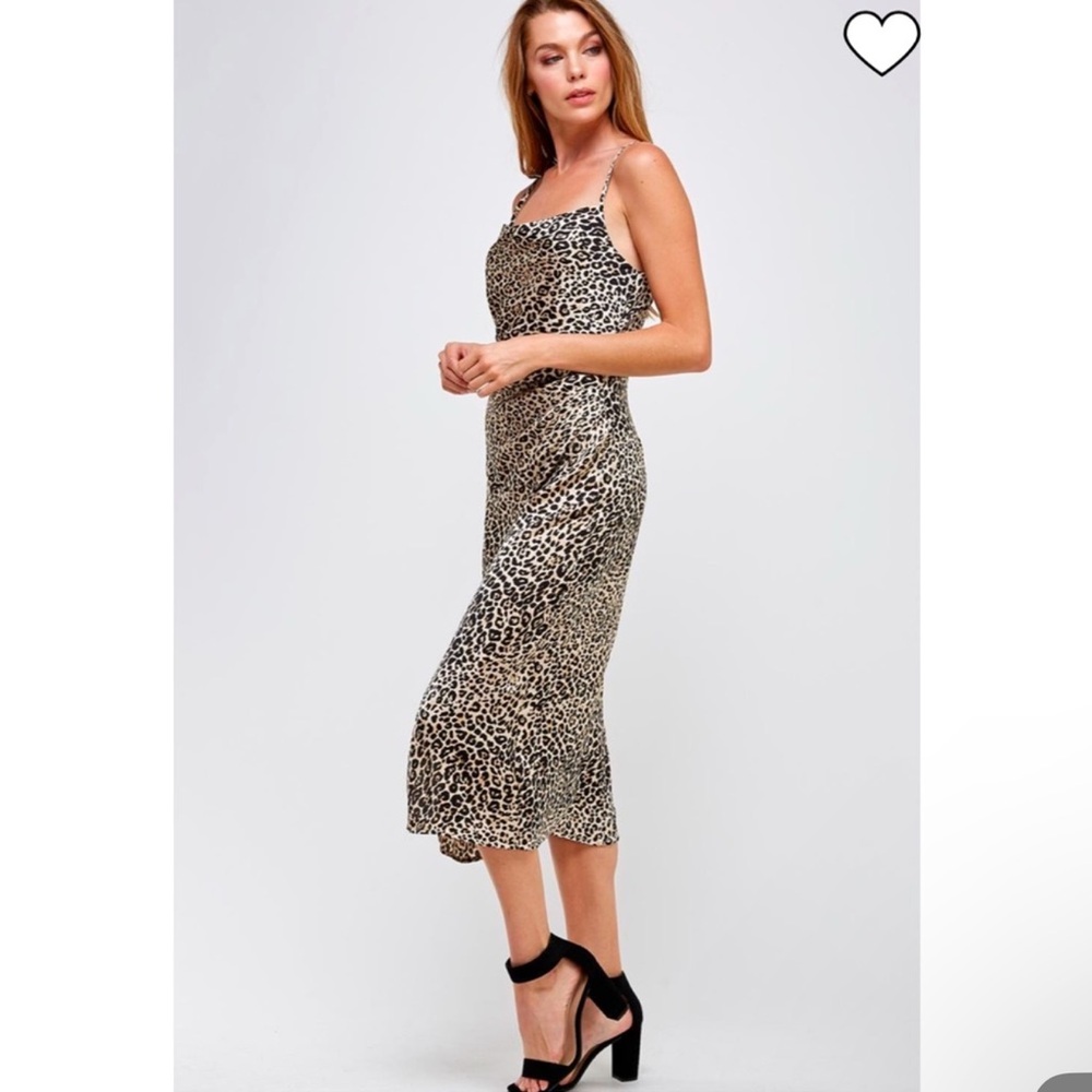 Leopard Print Midi Dress